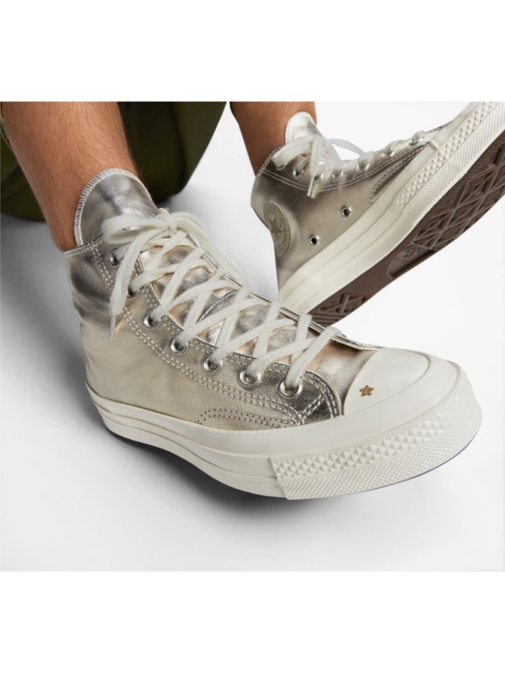 Converse Chuck Taylor All Star 70 Metallic High Top Sneaker UNISEX 9M